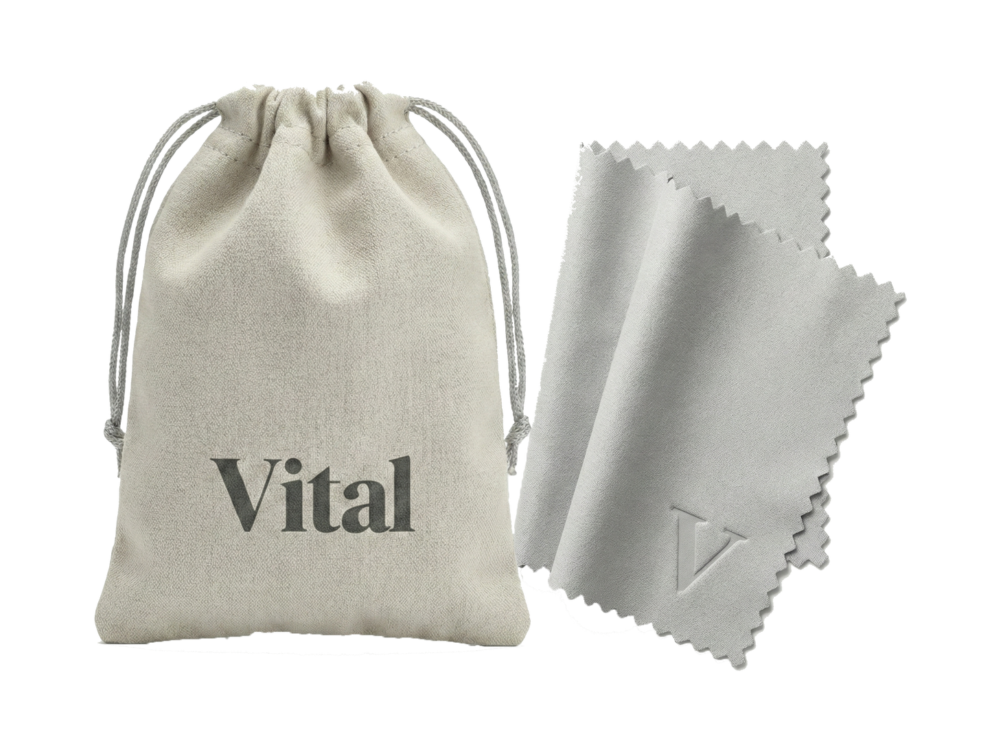 Vital™ - plišana torbica i krpica za nakit